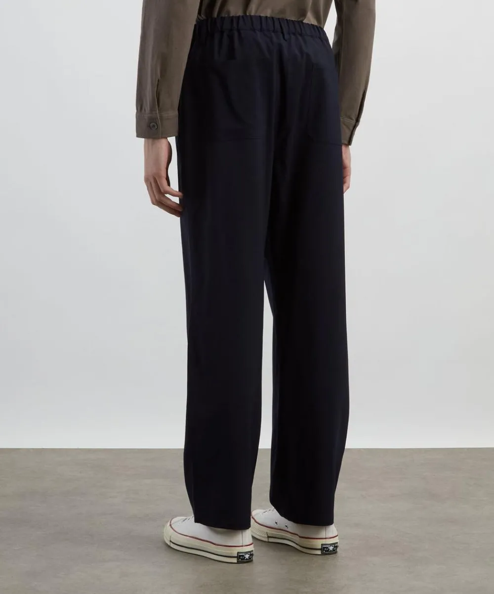 Frame Trousers^Dark Navy Wool Easy Trousers