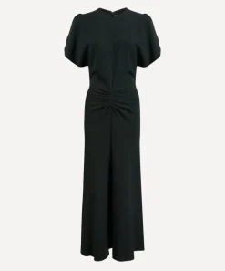 Victoria Beckham Dresses^Dark Pine Gathered Waist Midi Dress
