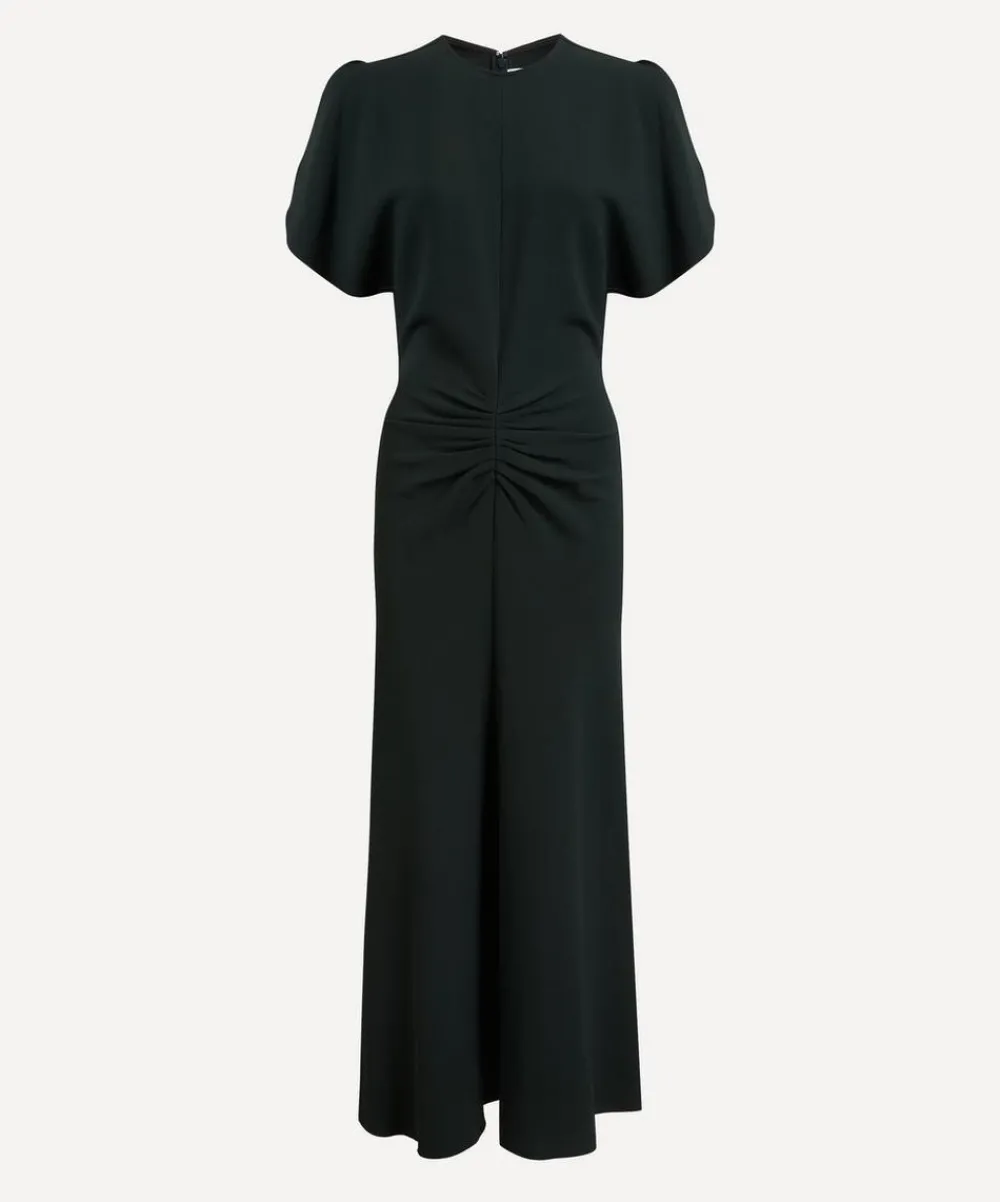Victoria Beckham Dresses^Dark Pine Gathered Waist Midi Dress