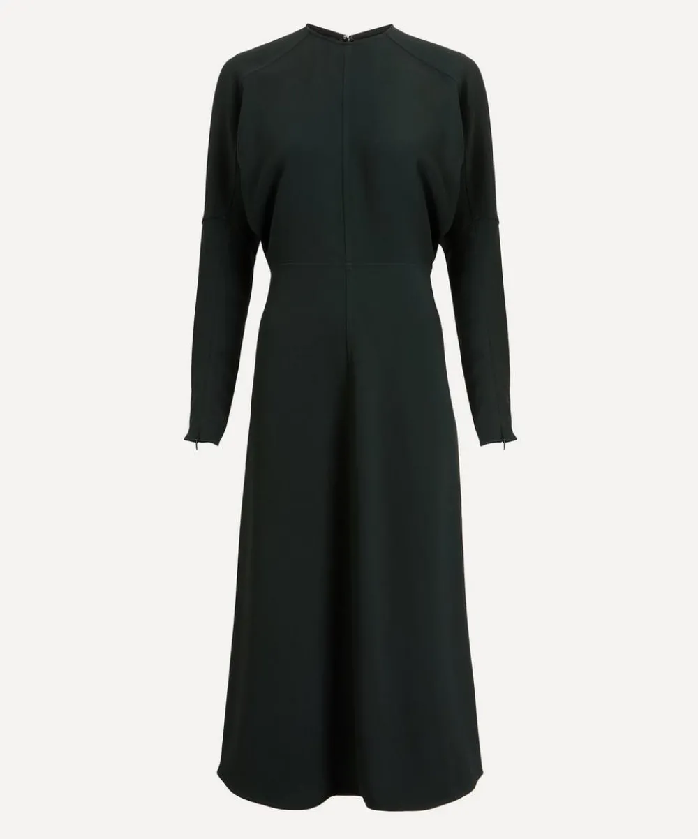 Victoria Beckham Dresses^Dark Pine Long Sleeve Dolman Midi Dress