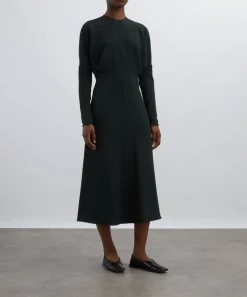 Victoria Beckham Dresses^Dark Pine Long Sleeve Dolman Midi Dress