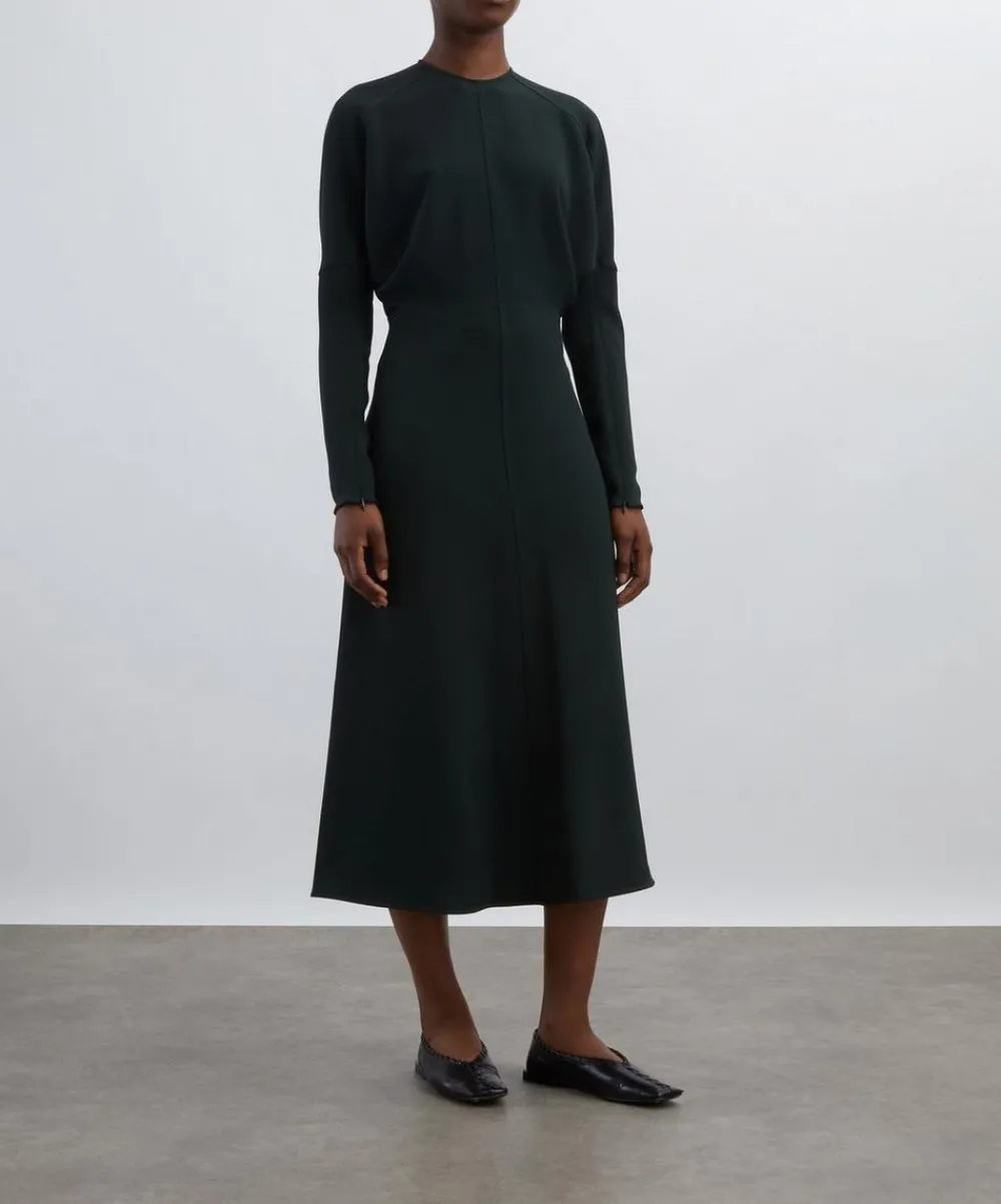 Victoria Beckham Dresses^Dark Pine Long Sleeve Dolman Midi Dress