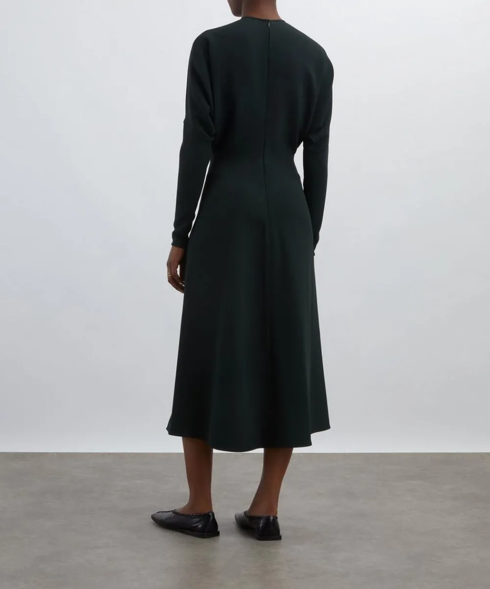 Victoria Beckham Dresses^Dark Pine Long Sleeve Dolman Midi Dress