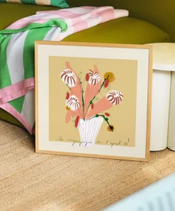 PSTR Studio Wall Art^Das Rotes Rabbit Flowers Framed Print