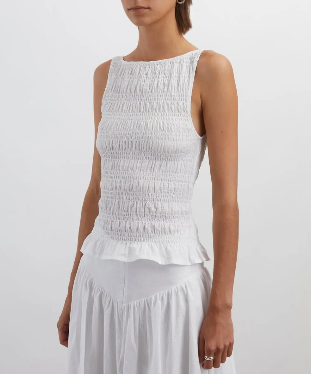 Peachy Den Tops^Deba Seersucker Porcelain Top