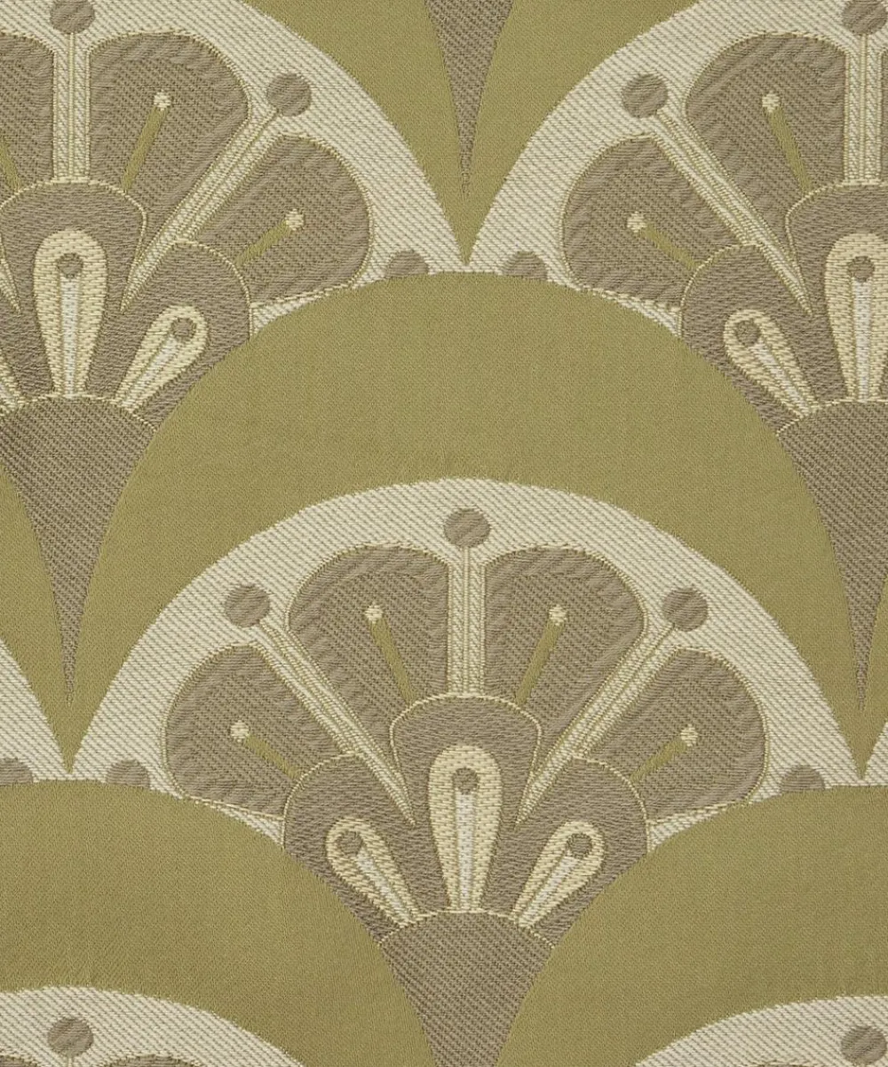 Liberty Interiors Furnishing Fabrics^Deco Scallop Multi Jacquard in Lichen