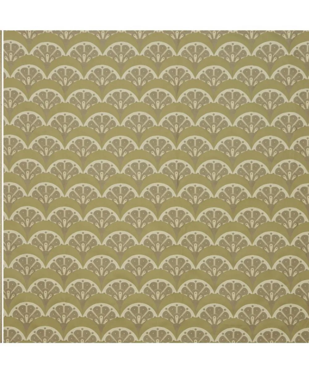 Liberty Interiors Furnishing Fabrics^Deco Scallop Multi Jacquard in Lichen