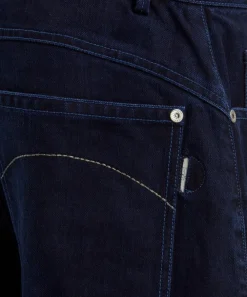 Folk Jeans^Deep Indigo Slub Barrel Leg Jeans