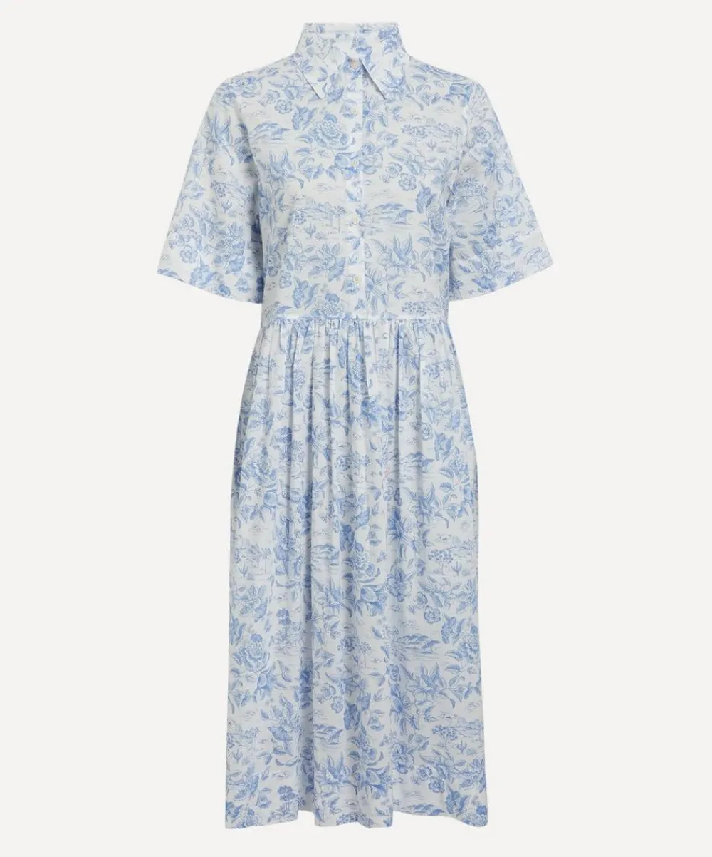 Liberty Dresses^Delft Lagoon Gallery Shirt Dress