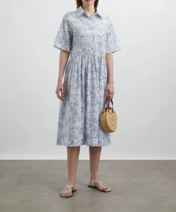 Liberty Dresses^Delft Lagoon Gallery Shirt Dress