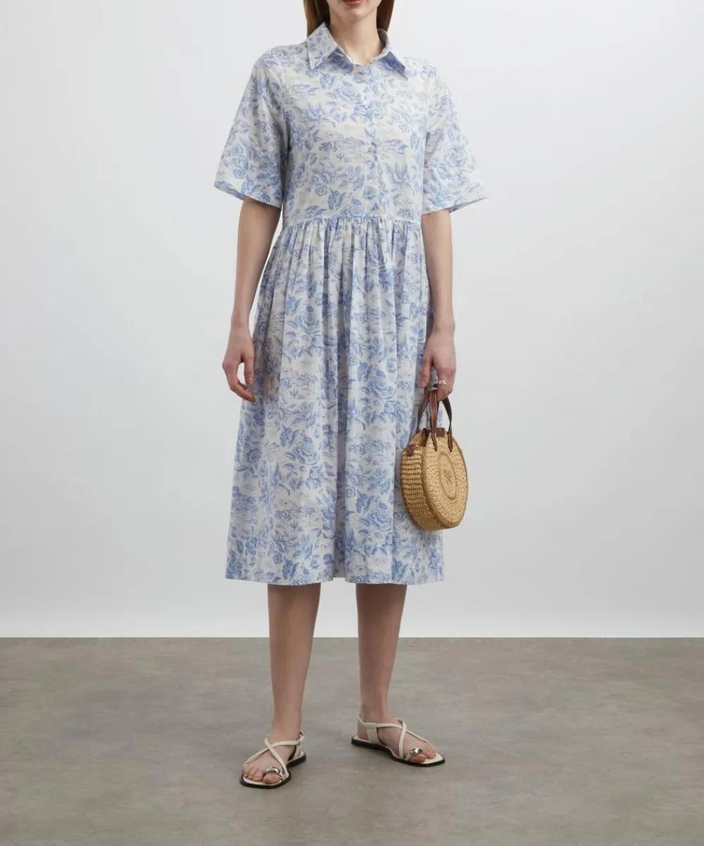 Liberty Dresses^Delft Lagoon Gallery Shirt Dress