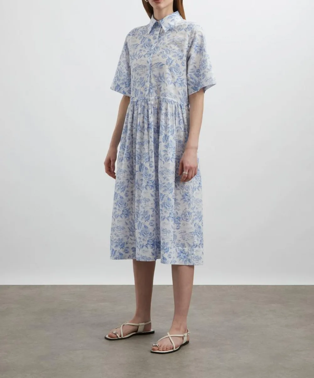 Liberty Dresses^Delft Lagoon Gallery Shirt Dress
