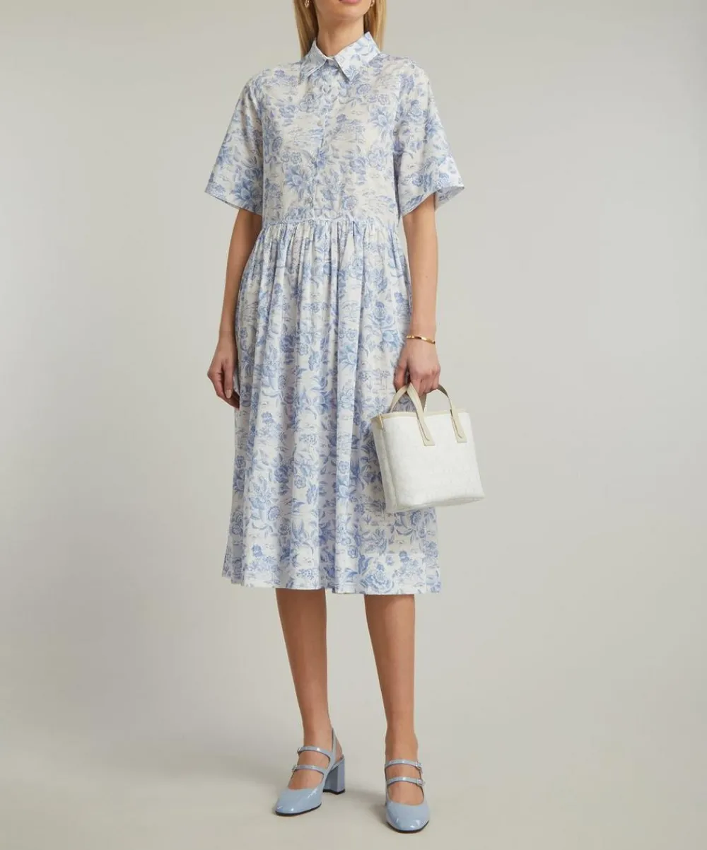 Liberty Dresses^Delft Lagoon Tana Lawn™ Cotton Gallery Shirt Dress