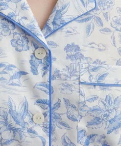 Liberty Sleepwear^Delft Lagoon Tana Lawn™ Cotton Short Pyjama Set