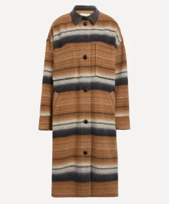 Isabel Marant Étoile Coats & Jackets^Djila Striped Wool Overshirt Coat