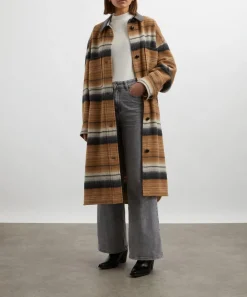 Isabel Marant Étoile Coats & Jackets^Djila Striped Wool Overshirt Coat
