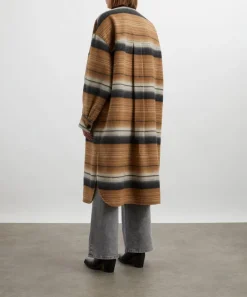 Isabel Marant Étoile Coats & Jackets^Djila Striped Wool Overshirt Coat