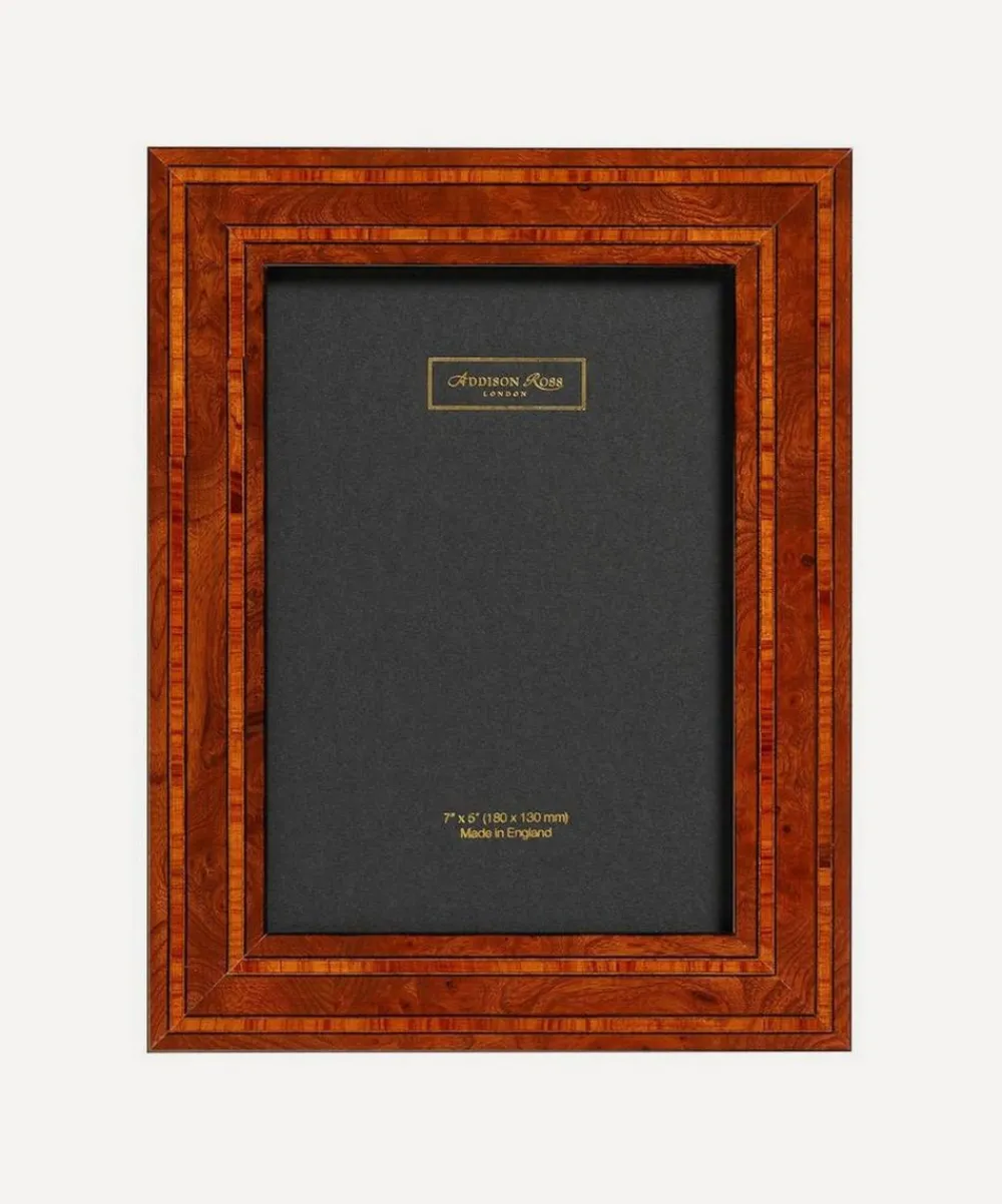 Addison Ross Ornaments^Double Contrast Marquetry 4x6 Photo Frame