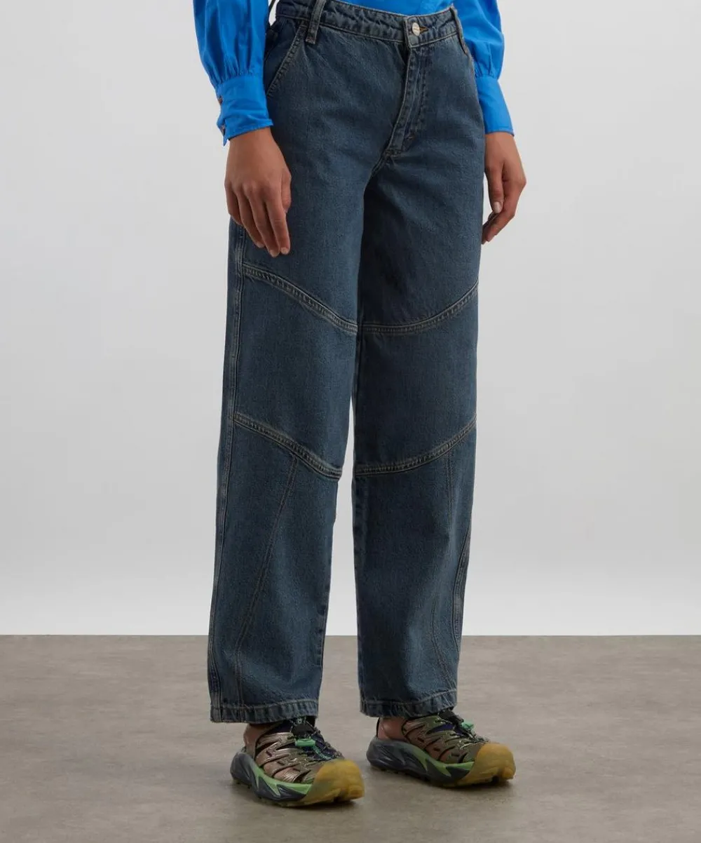 Damson Madder Jeans^Drew Dusty Wash Relaxed-Fit Jeans