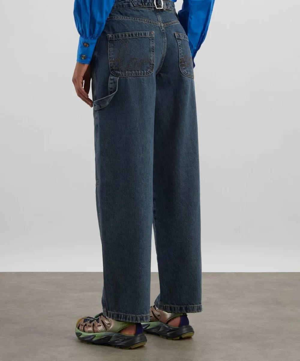 Damson Madder Jeans^Drew Dusty Wash Relaxed-Fit Jeans