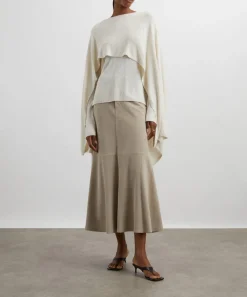 Toteme Knitwear^Ecru Cape Knit Jumper