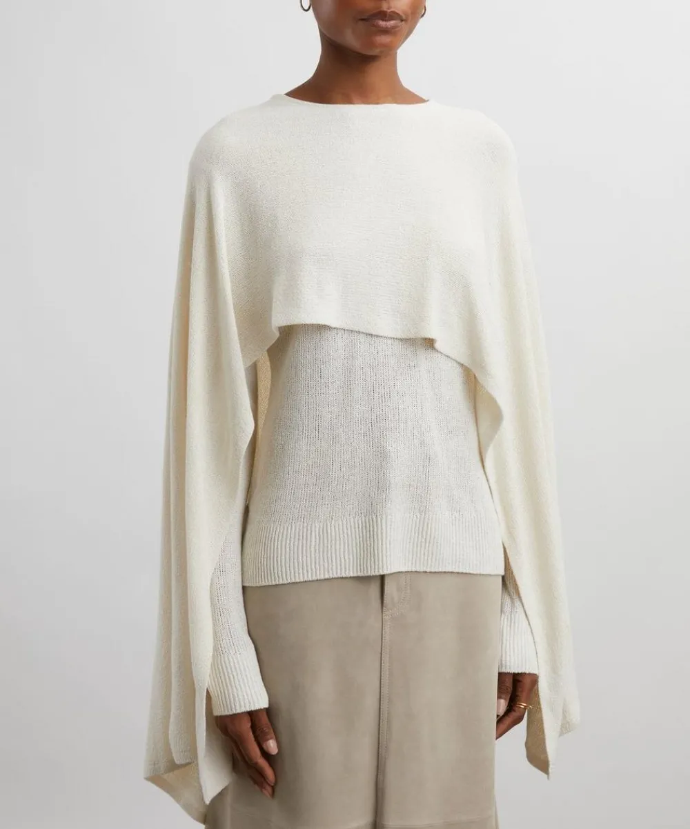 Toteme Knitwear^Ecru Cape Knit Jumper