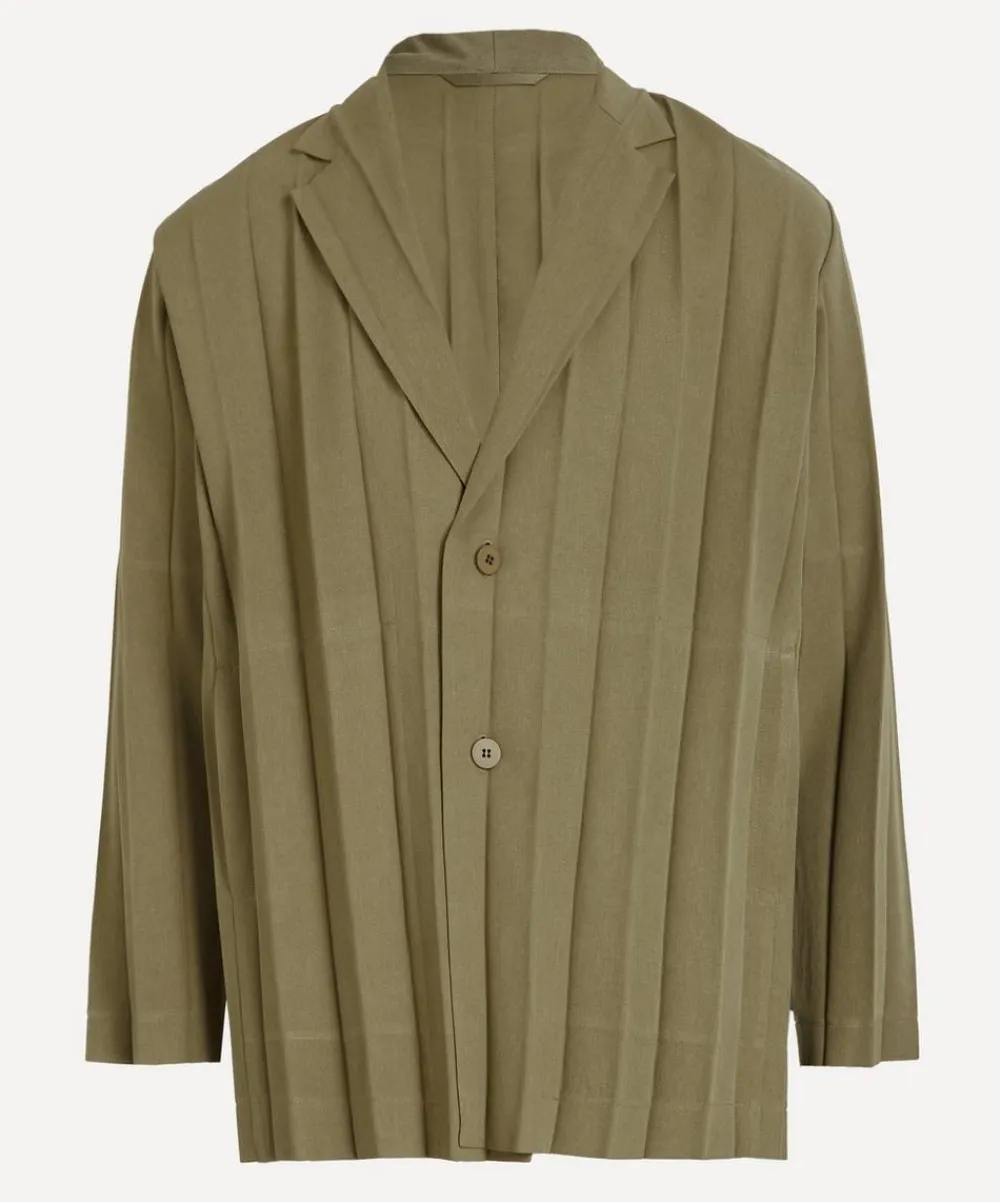 HOMME PLISSÉ ISSEY MIYAKE Coats & Jackets^EDGE ENSEMBLE Khaki Pleated Jacket