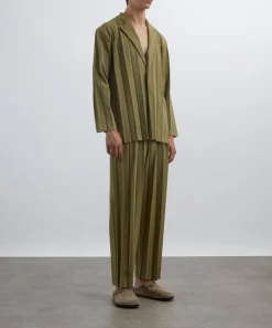 HOMME PLISSÉ ISSEY MIYAKE Coats & Jackets^EDGE ENSEMBLE Khaki Pleated Jacket