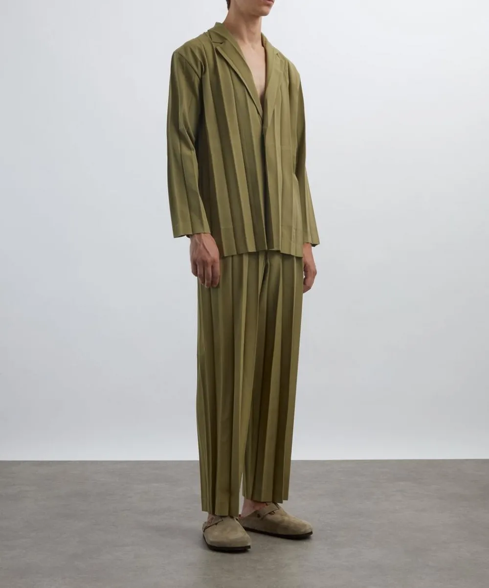 HOMME PLISSÉ ISSEY MIYAKE Coats & Jackets^EDGE ENSEMBLE Khaki Pleated Jacket