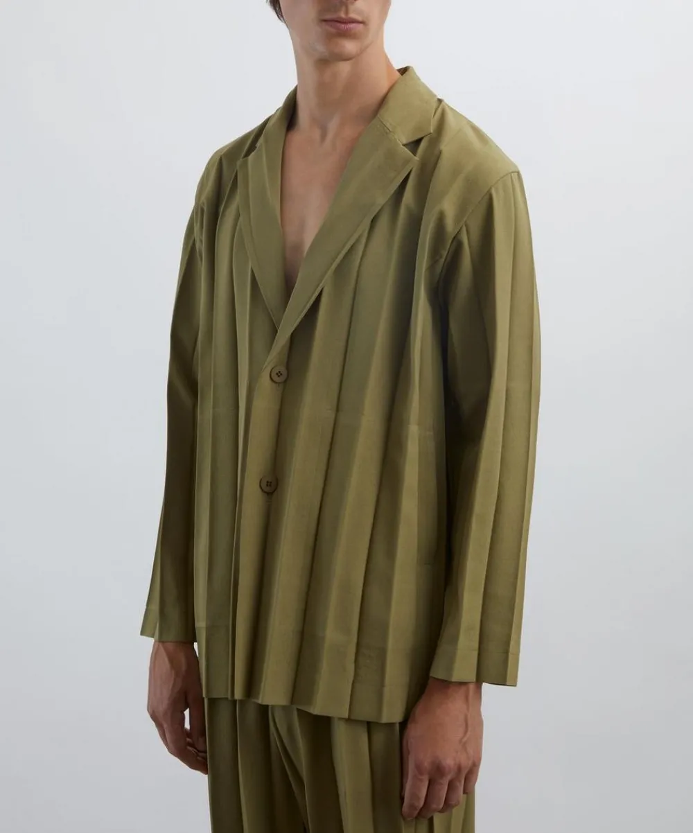 HOMME PLISSÉ ISSEY MIYAKE Coats & Jackets^EDGE ENSEMBLE Khaki Pleated Jacket