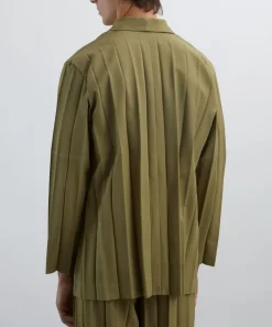 HOMME PLISSÉ ISSEY MIYAKE Coats & Jackets^EDGE ENSEMBLE Khaki Pleated Jacket