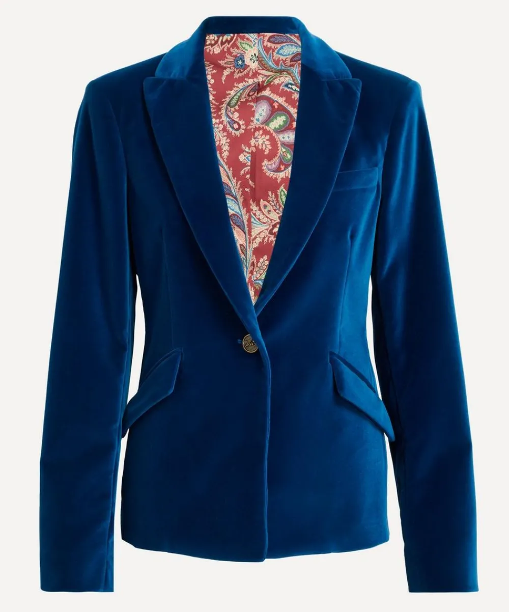 Etro Coats & Jackets^Electric Blue Velvet Jacket