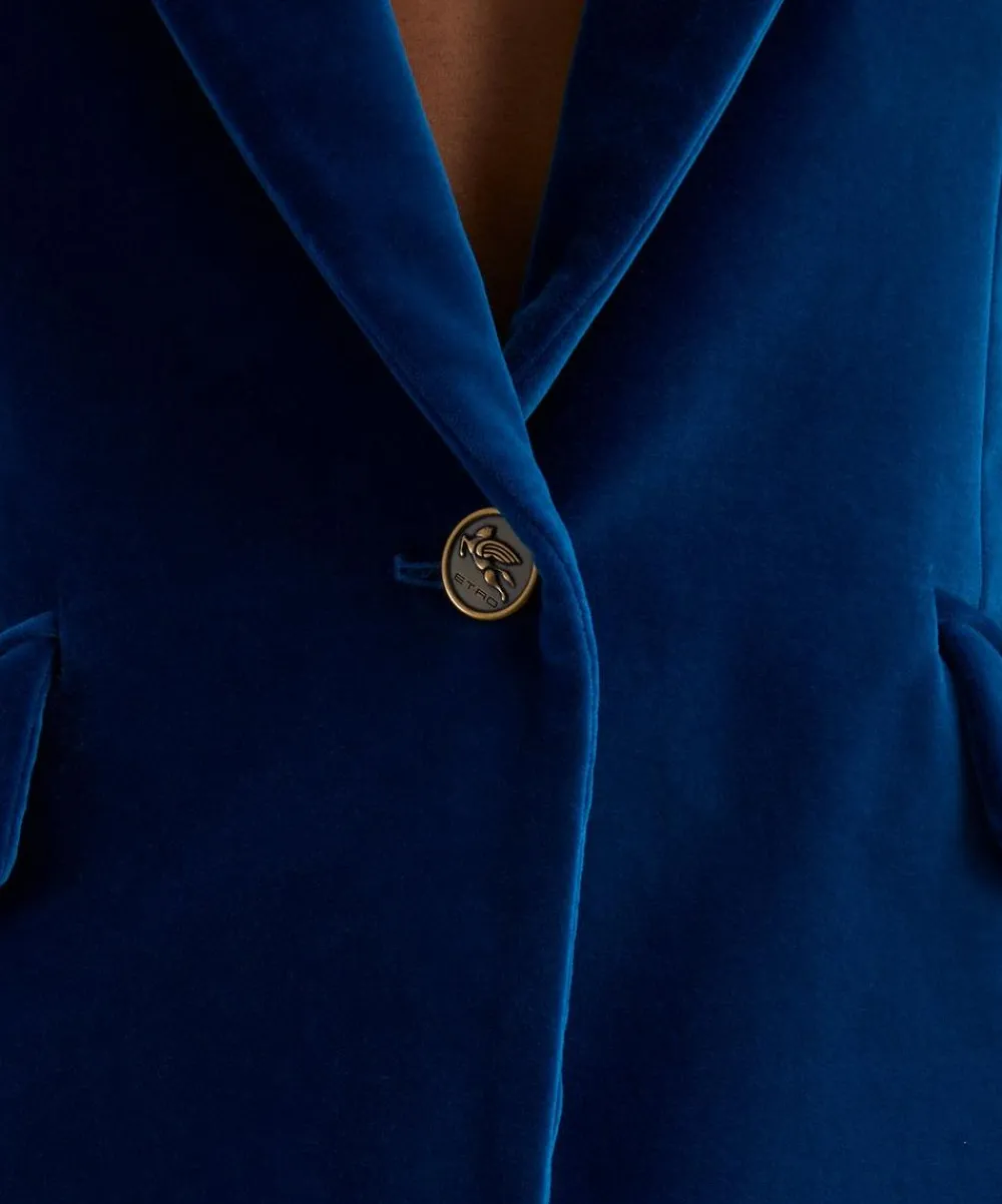 Etro Coats & Jackets^Electric Blue Velvet Jacket