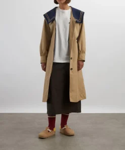 Damson Madder Coats & Jackets^Ella Navy Tan Trench Coat
