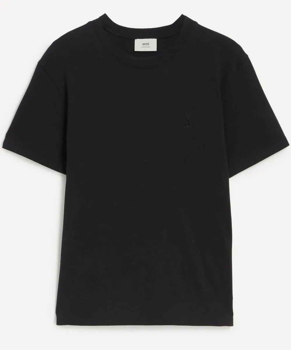 Ami Tops^Embossed de Coeur T-Shirt