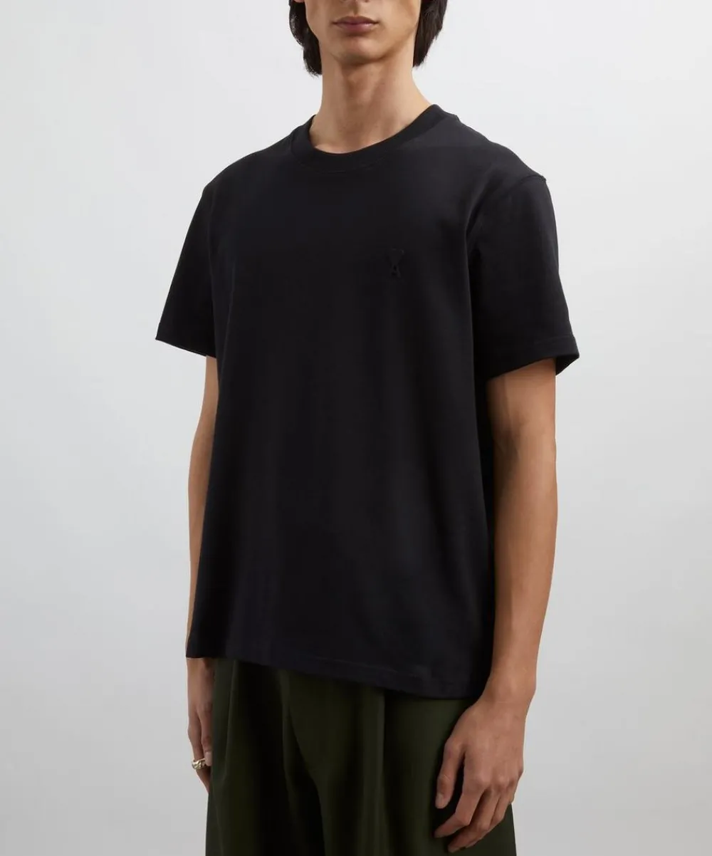 Ami Tops^Embossed de Coeur T-Shirt