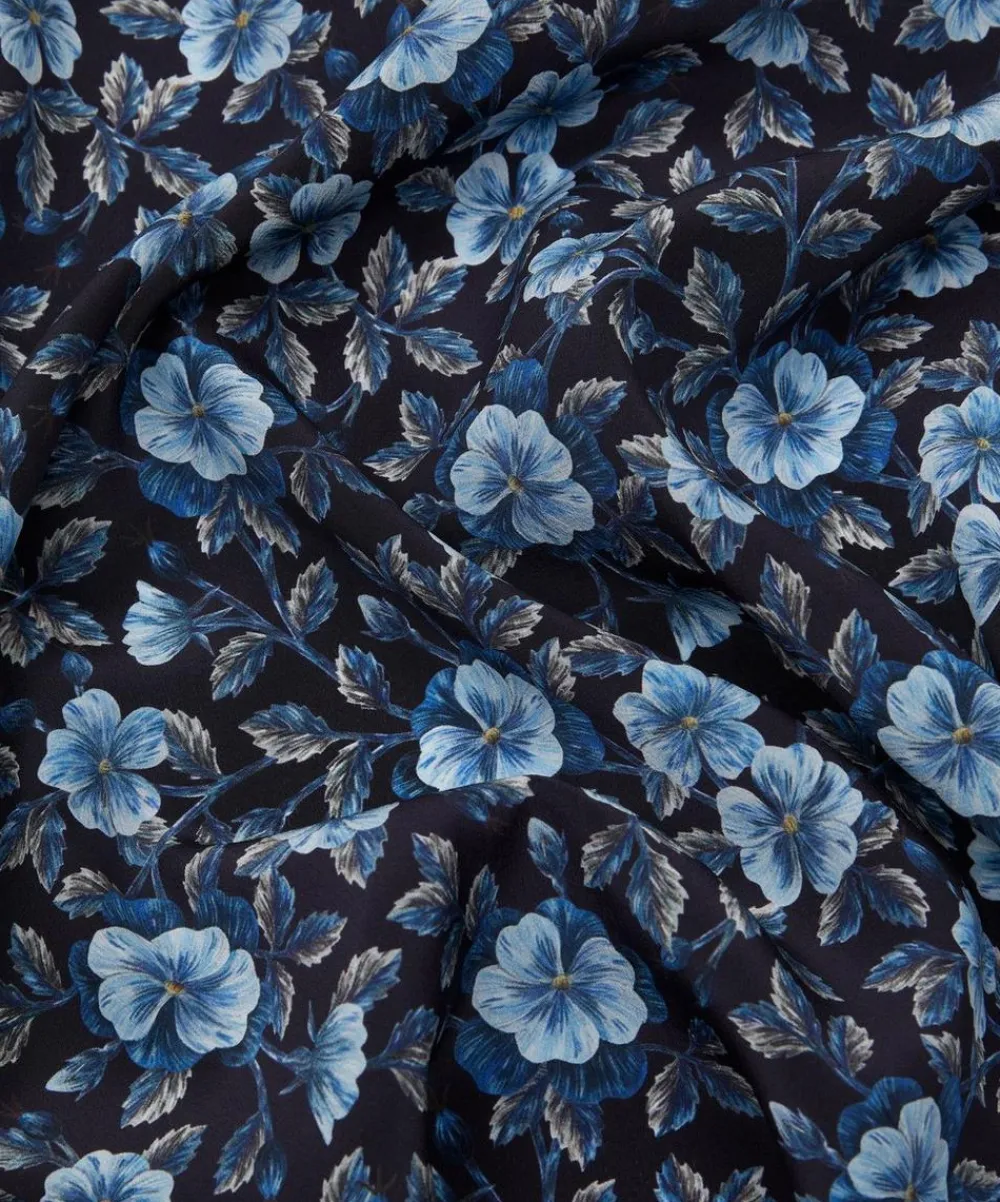 Liberty Fabrics Crepe De Chine^Embroidered Botanical Crepe de Chine