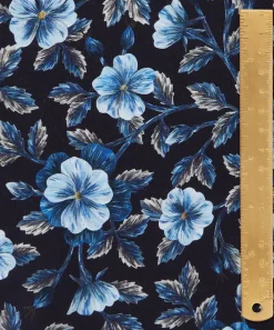 Liberty Fabrics Crepe De Chine^Embroidered Botanical Crepe de Chine