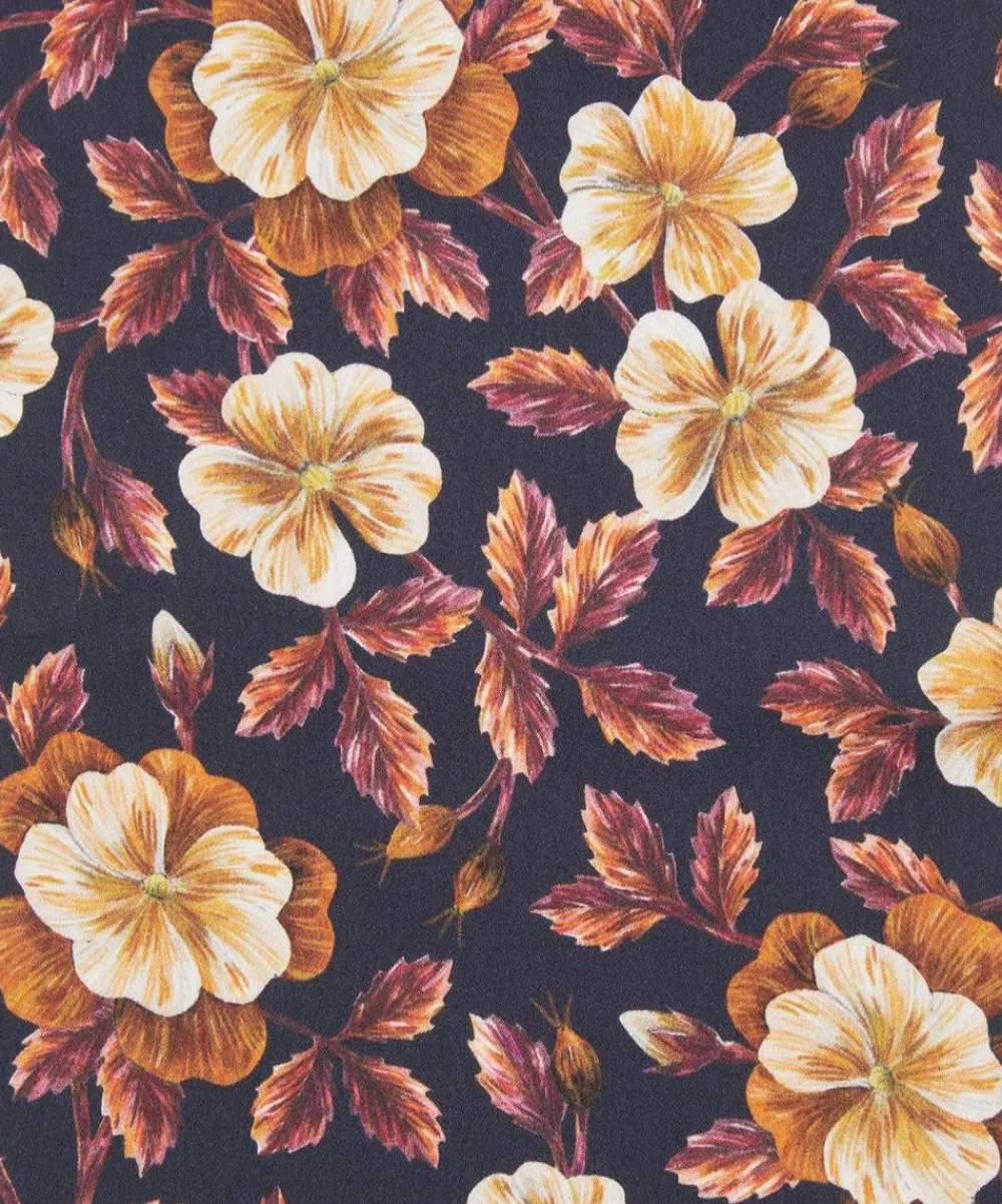 Liberty Fabrics Silk Satin^Embroidered Botanical Silk Satin