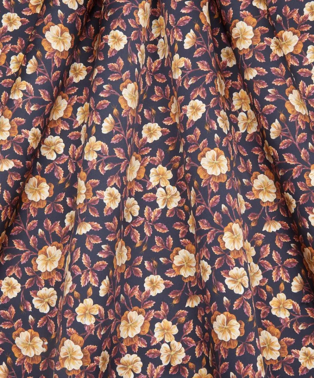 Liberty Fabrics Silk Satin^Embroidered Botanical Silk Satin