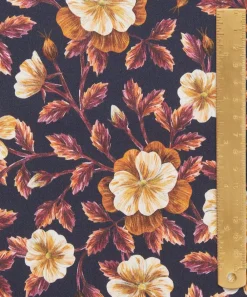 Liberty Fabrics Silk Satin^Embroidered Botanical Silk Satin