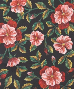 Liberty Fabrics Silk Satin^Embroidered Botanical Silk Satin