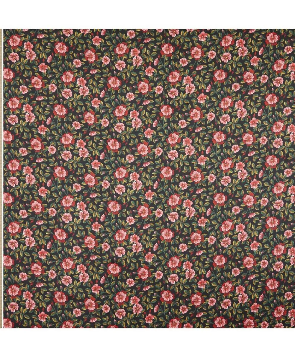 Liberty Fabrics Silk Satin^Embroidered Botanical Silk Satin