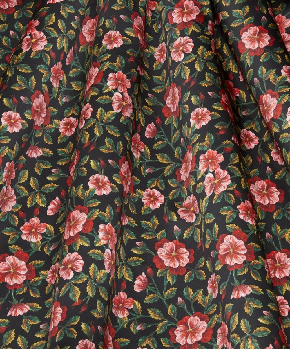 Liberty Fabrics Silk Satin^Embroidered Botanical Silk Satin