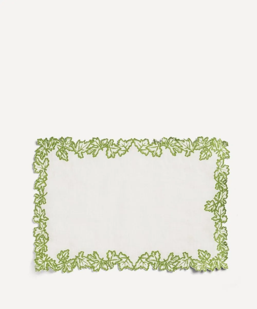 Daylesford Tableware^Embroidered Geranium Placemat