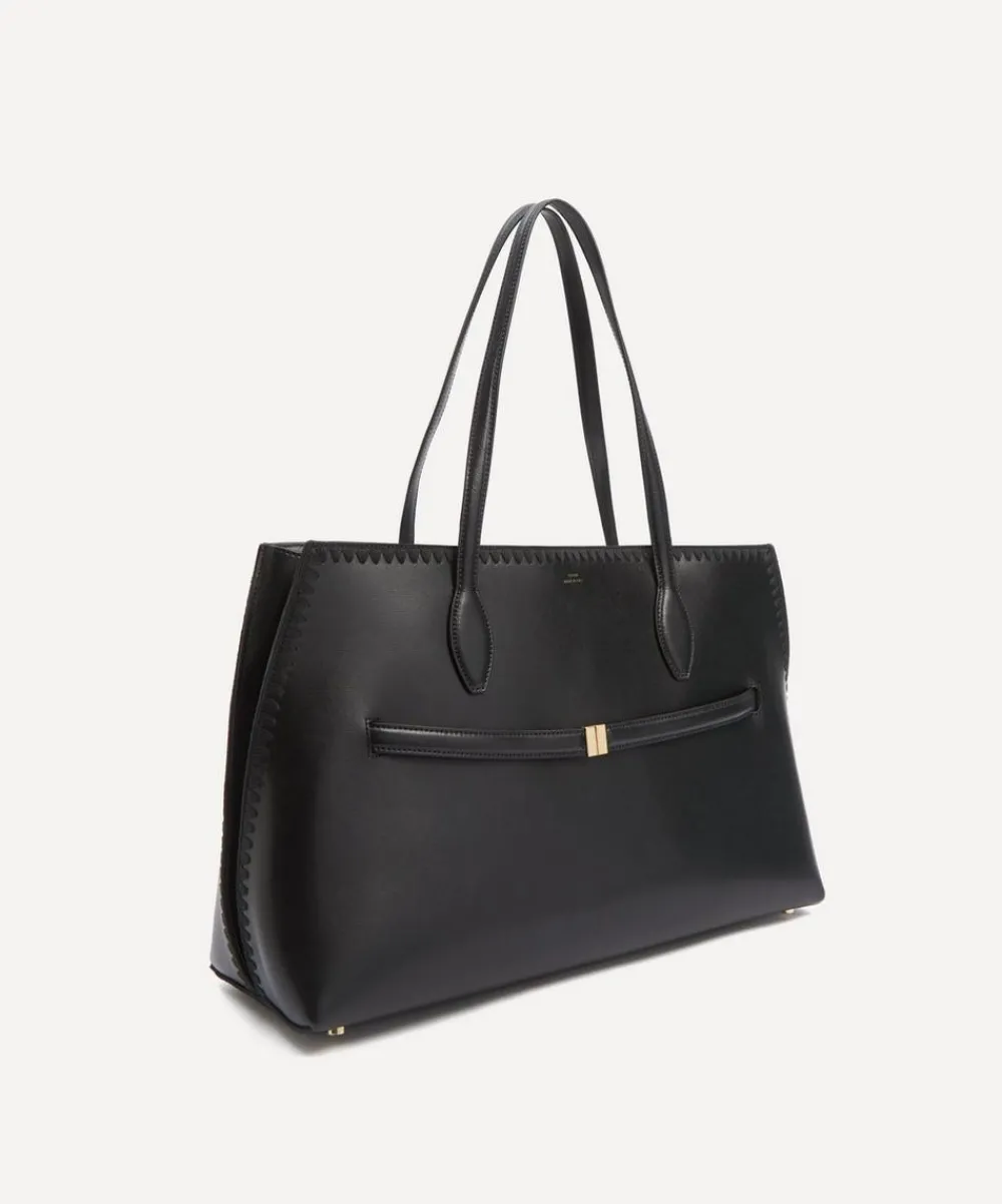 Toteme Bags^Embroidered Leather Lounge Tote Bag