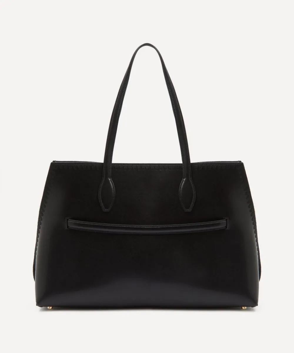 Toteme Bags^Embroidered Leather Lounge Tote Bag