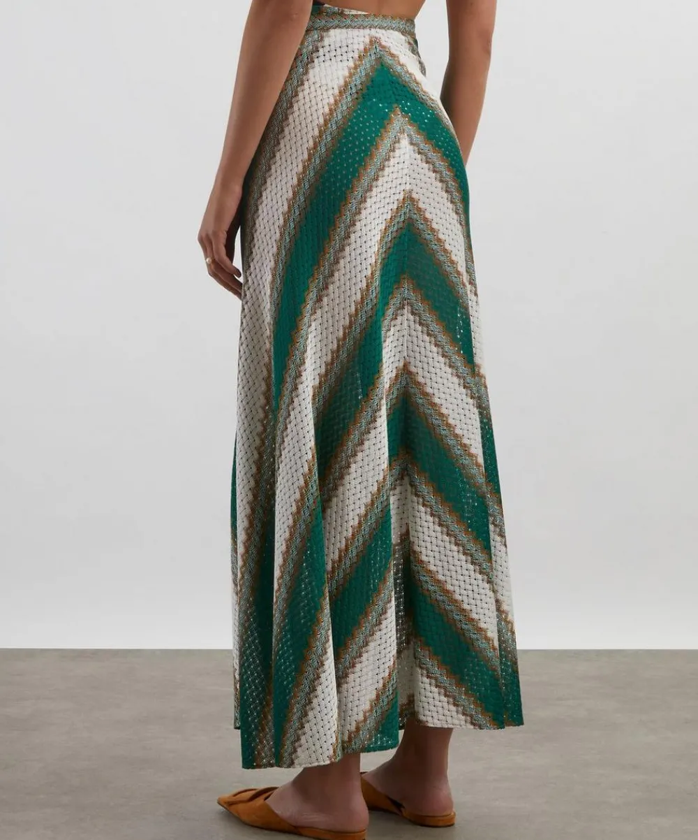 La DoubleJ Skirts^Emerald and White Sarong Skirt