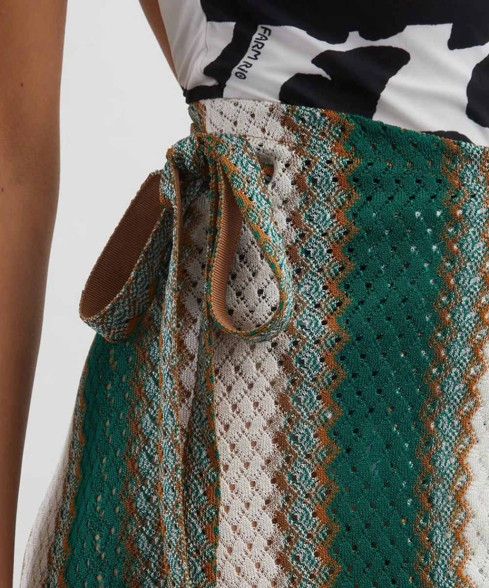 La DoubleJ Skirts^Emerald and White Sarong Skirt