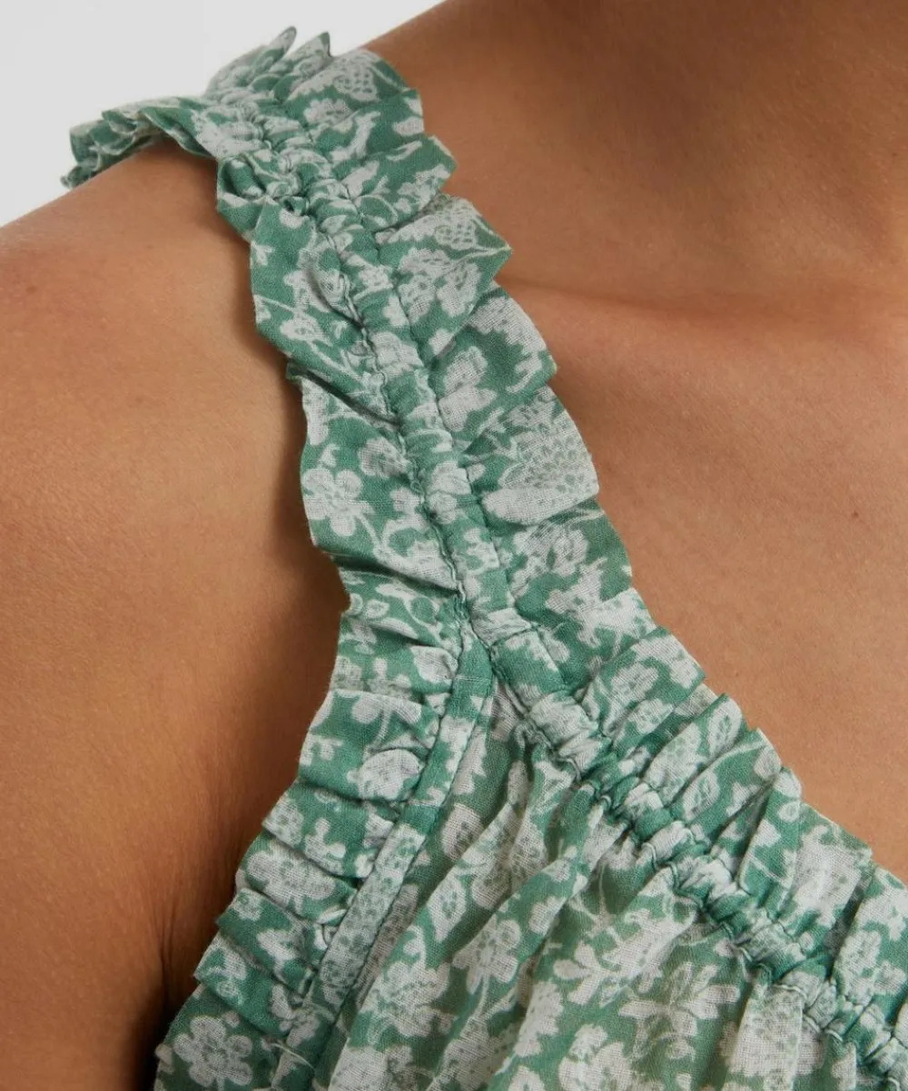 DÔEN Dresses^Emmaretta Peridot Tea Floral Dress